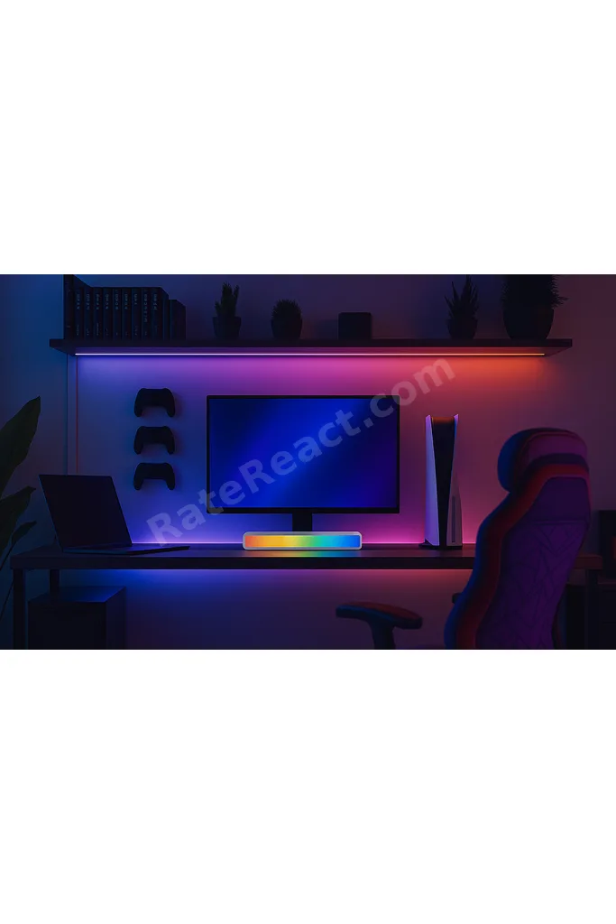 Md-sbt25 Beyaz Rgb Oyuncu Speaker Soundbar Sese Duyar 10wmicrosd Taşınır Bluetooth Hoparlör Speaker