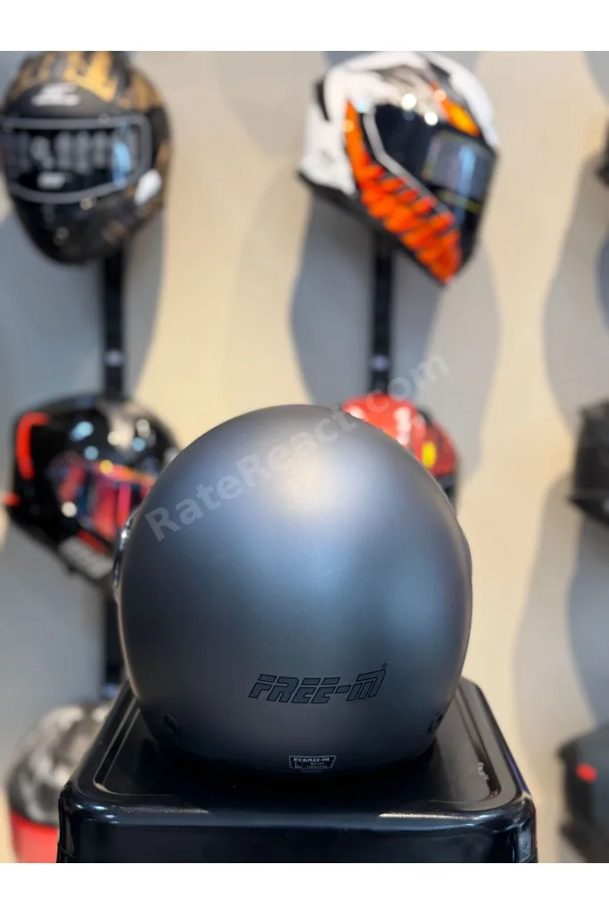 FR-612 Mat Gri Half-Moon Yarım Camlı Kask