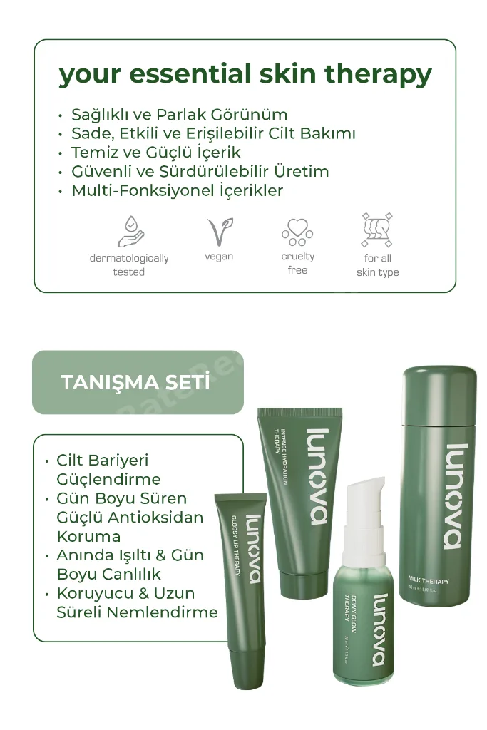 4’lü Bakım Seti | 150 ML Milk Serum, Dewy Glow, Intense Hydration, Glossy Lip Therapy