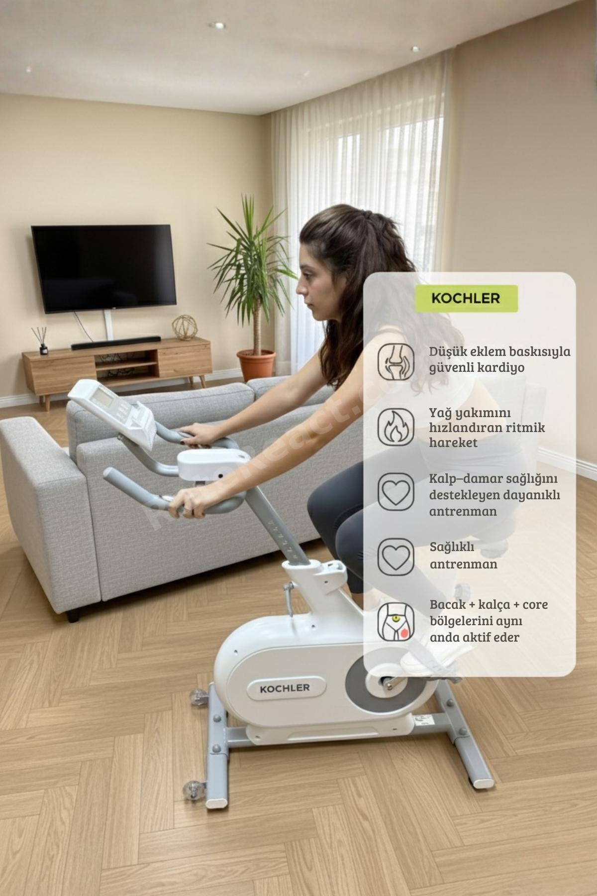 Manyetik Kondisyon Bisikleti – 4 Kg Volan, 120 Kg Kapasite, Uygulamalı, 9 Kademe Direnç, Nabız Ölçer