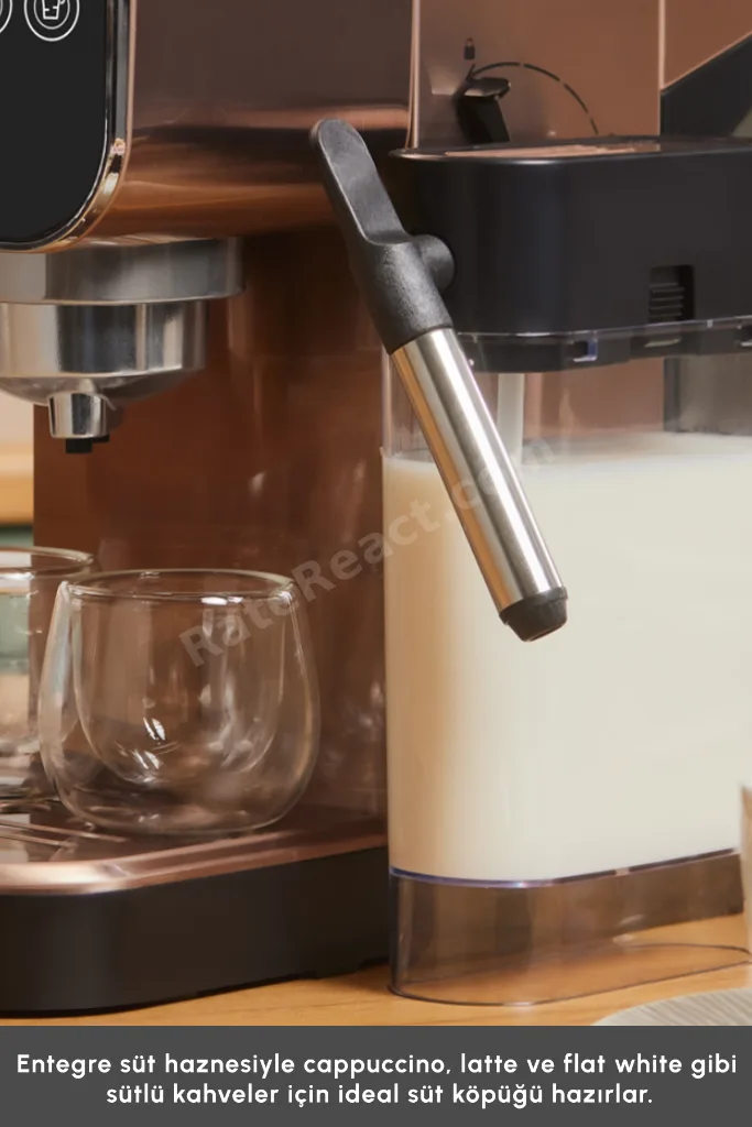 Mycaffee Barista S20 Entegre Süt Hazneli Otomatik Espresso ve Latte Makinesi Amber