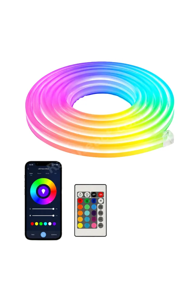 Kumandalı Su Geçirmez RGB Led Şerit Işık Müzik Senkronlu Neon Led