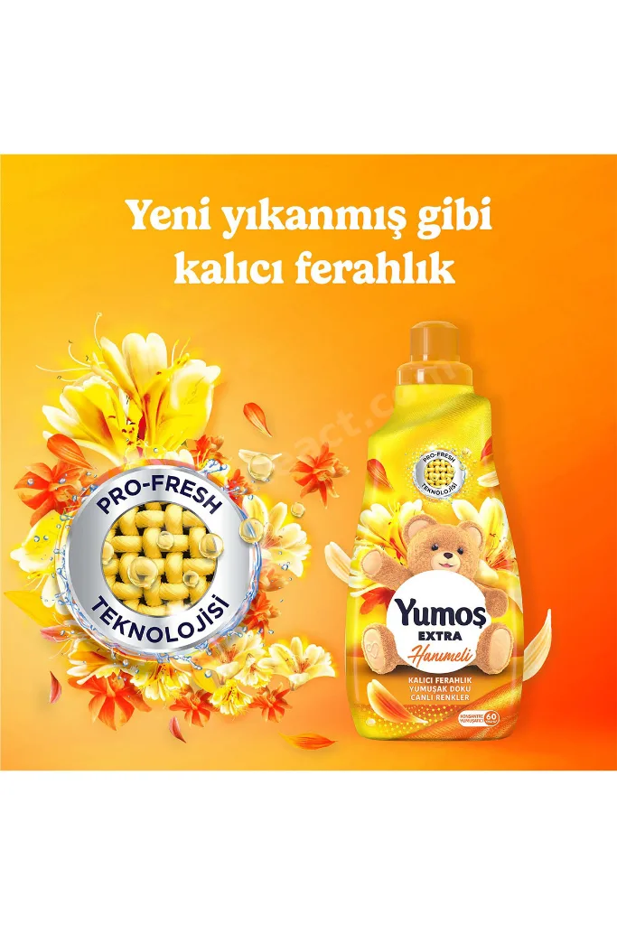 Extra Konsantre Çamaşır Yumuşatıcısı Hanımeli 1440 ml 60 Yıkama 4 Adet