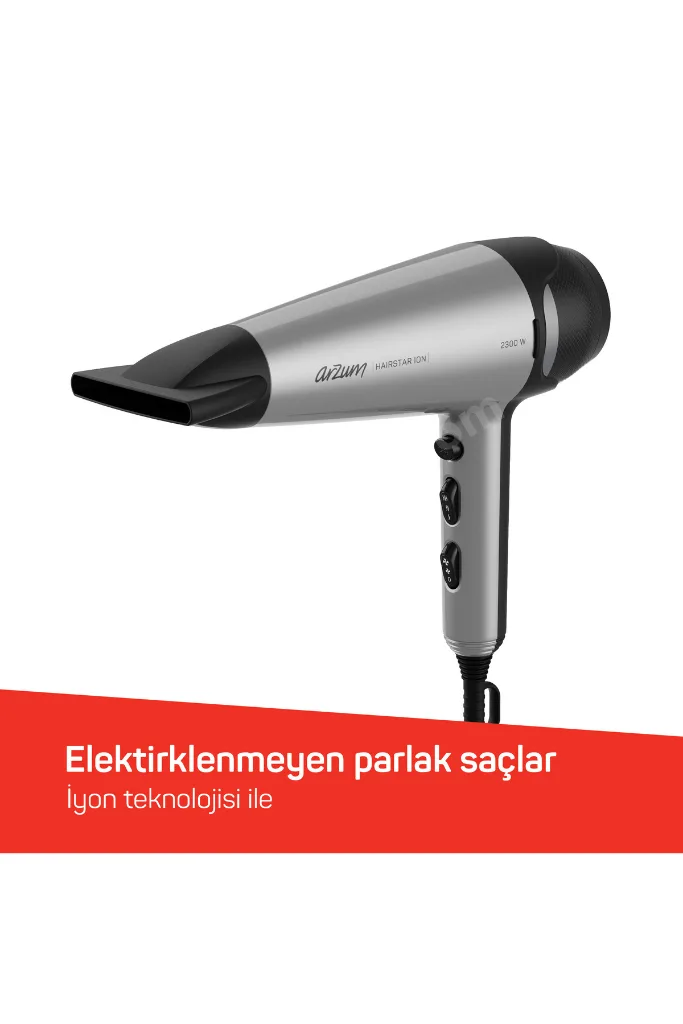 Hairstar Ion Difüzörlü Saç Kurutma Makinesi 2300W Gri - AR5119