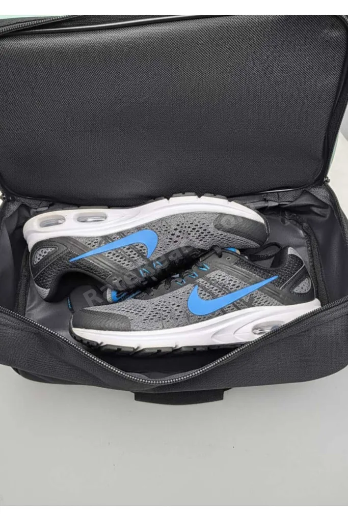 Gri Paraşüt Kumaş Ayakkabı Bölmeli Yazlık/Kışlık Unisex Spor Fitness Anne Bebek Seyahat Çantası