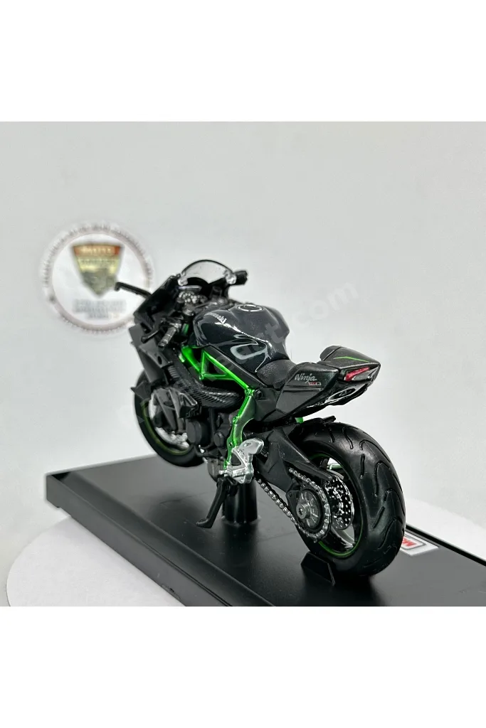 Kawasaki Ninja H2R 1:18 Diecast Stantsız Motosiklet Model – Lisanslı Metal Maket Oyuncak & Biblo