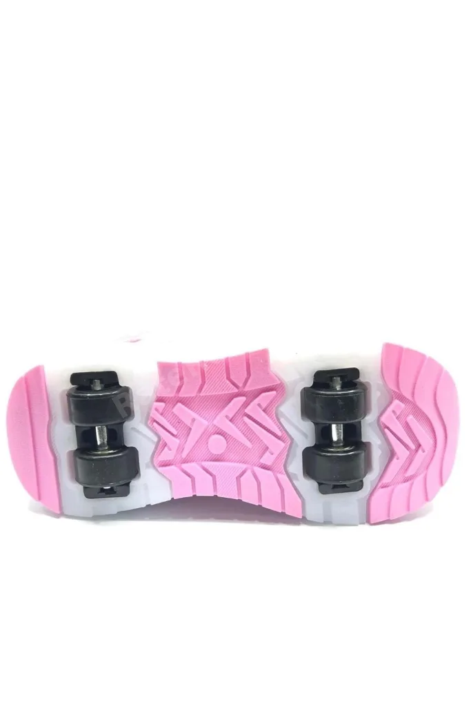 Cool Wheel Akıllı Bağcıklı Işıklı Ortopedik Patenli Çocuk Spor Ayakkabı PUDRA