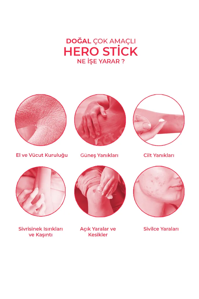 Cilt Bariyeri Onarıcı - Güçlendirici & Yatıştırma Etkili Çok Amaçlı Hero Stick - %100 Doğal