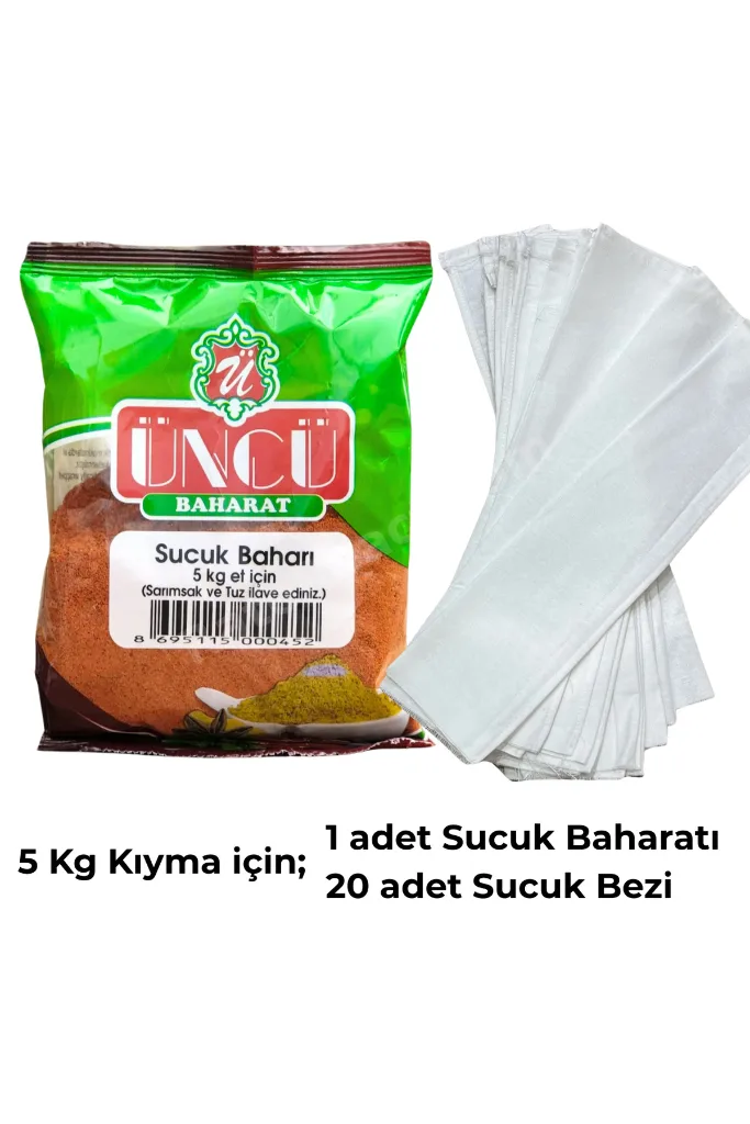 5 KG TOKAT BEZ SUCUK SETİ SUCUK BAHARATI, SUCUK BEZİ