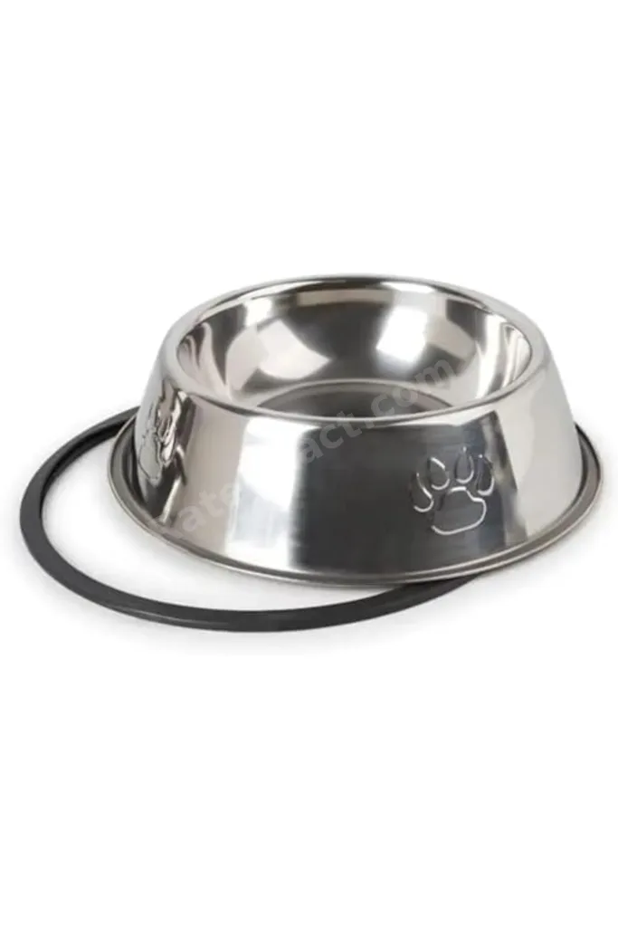 TTKTEKNOLOJİ Paslanmaz Çelik Kedi,Köpek Mama Ve Su Kabı,Kaymaz Tabanlı (22 Cm) TTKTEKNOLOJİ 2026 395