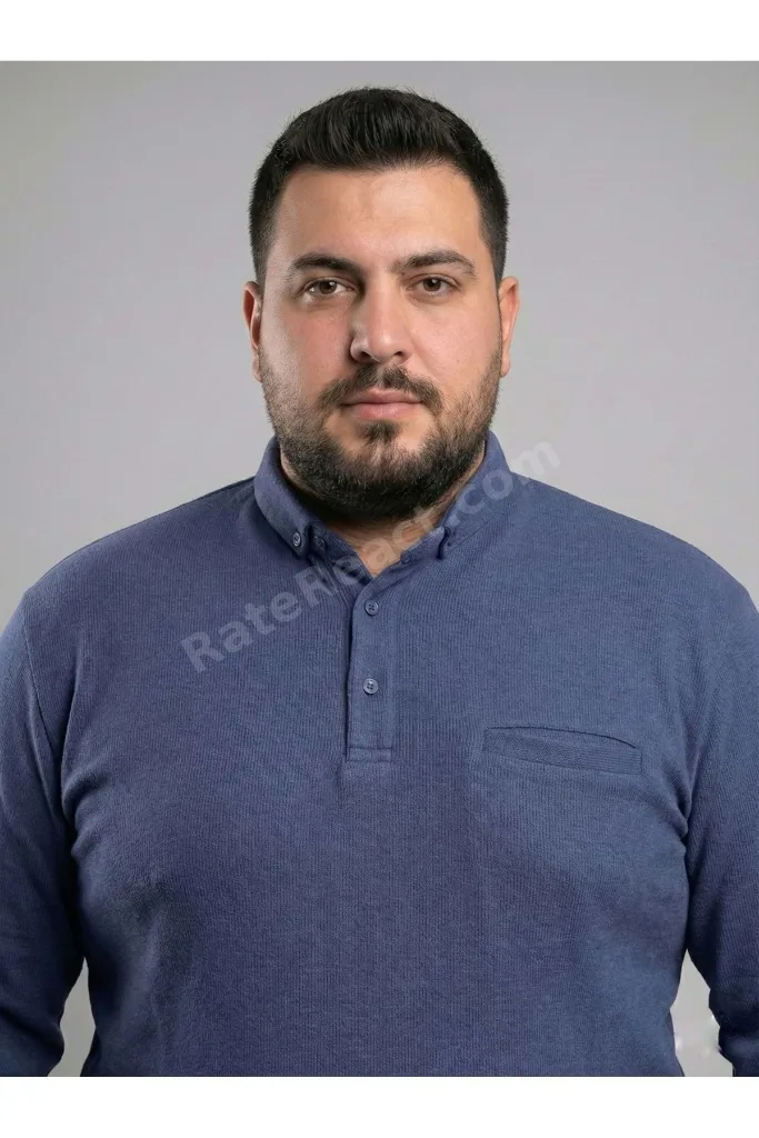 BÜYÜK BEDEN DÜZ RENK POLO YAKA SWEAT KAZAK