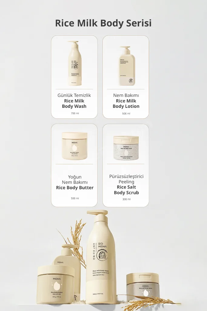 Cildi Kurutmadan Arındıran, Pirinç Sütü Özlü Besleyici Duş Jeli Rice Milk Body Wash