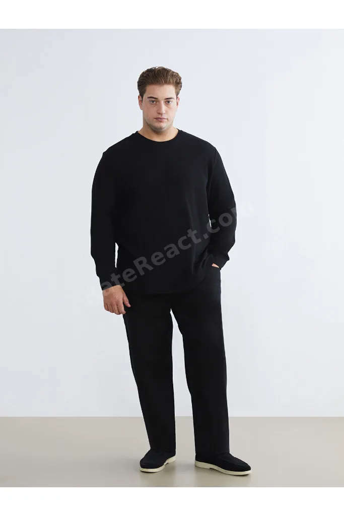 Çelebi Store'dan Kaliteli Parçalar Büyük Beden Sıfır Roba Yaka Erkek Sweatshirt