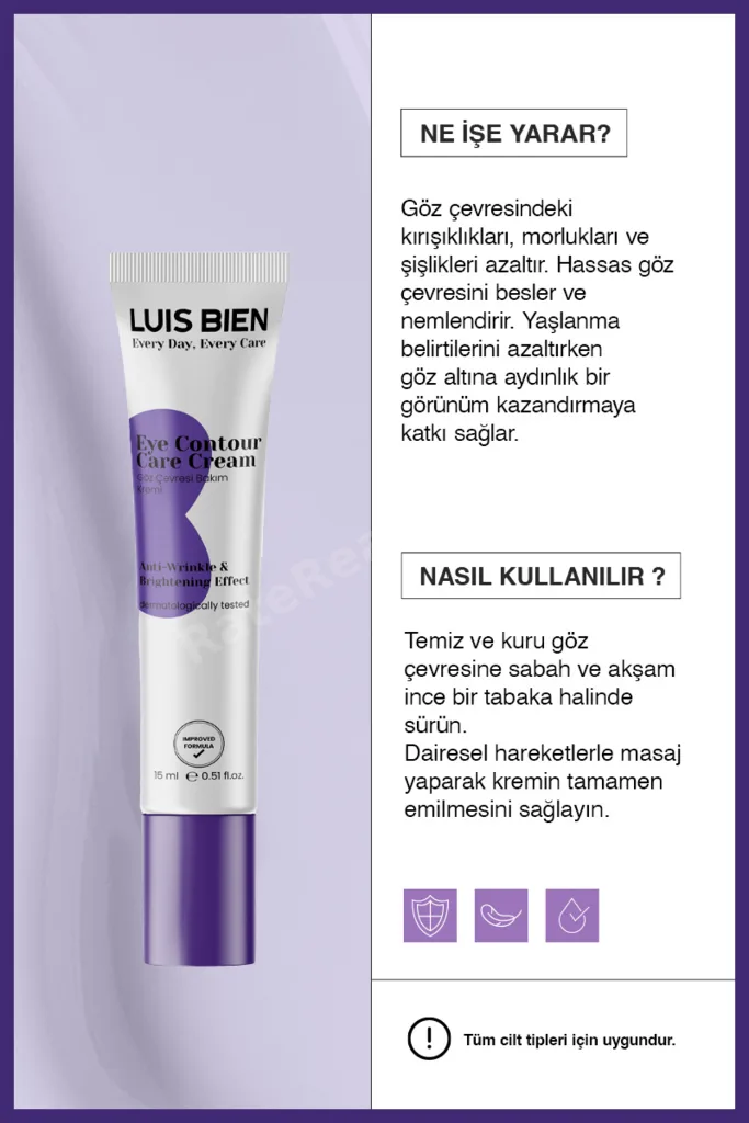 Hyaluronik Asitli Göz Çevresi Kremi 15 ml – Yoğun Nem & Kırışıklık Karşıtı
