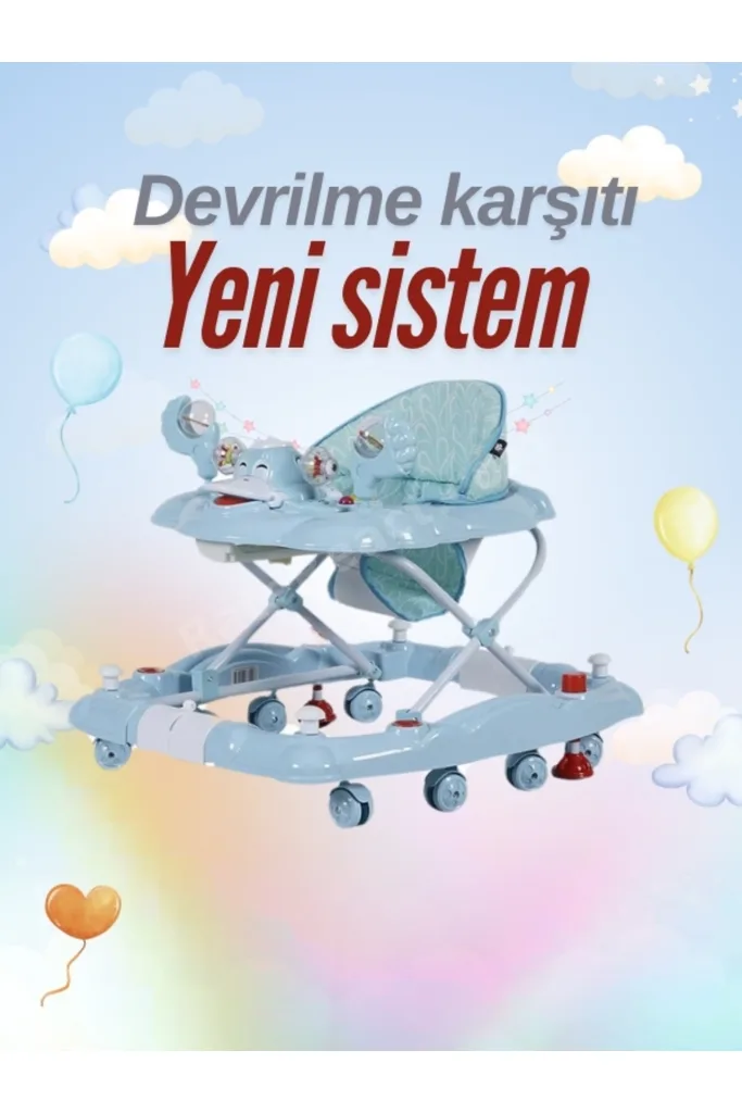 Unisex Yeni Nesil Kiddy Yürüteç Sallanır Müzikli Oyuncaklı Bebek Yürüteç Örümcek