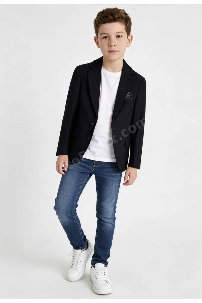Erkek Çocuk Siyah Klasik Blazer Ceket ( 3-16 Yaş )