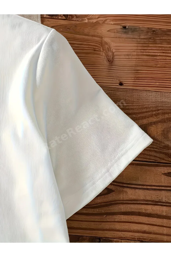 Keb 1.Kalite Baskılı Oversize T-shirt Günlük Tişört Trend Moda ve Modern Stil STYEL %100 Organik Pamuk Relaxed Fit Yırtmaçlı Yuvarlak Yakalı