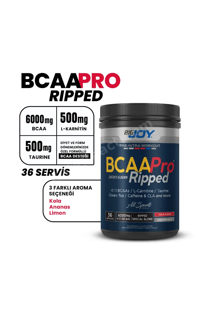 Amino Asit Bcaa Pro Ripped Kola Aromalı 432g 36 Servis