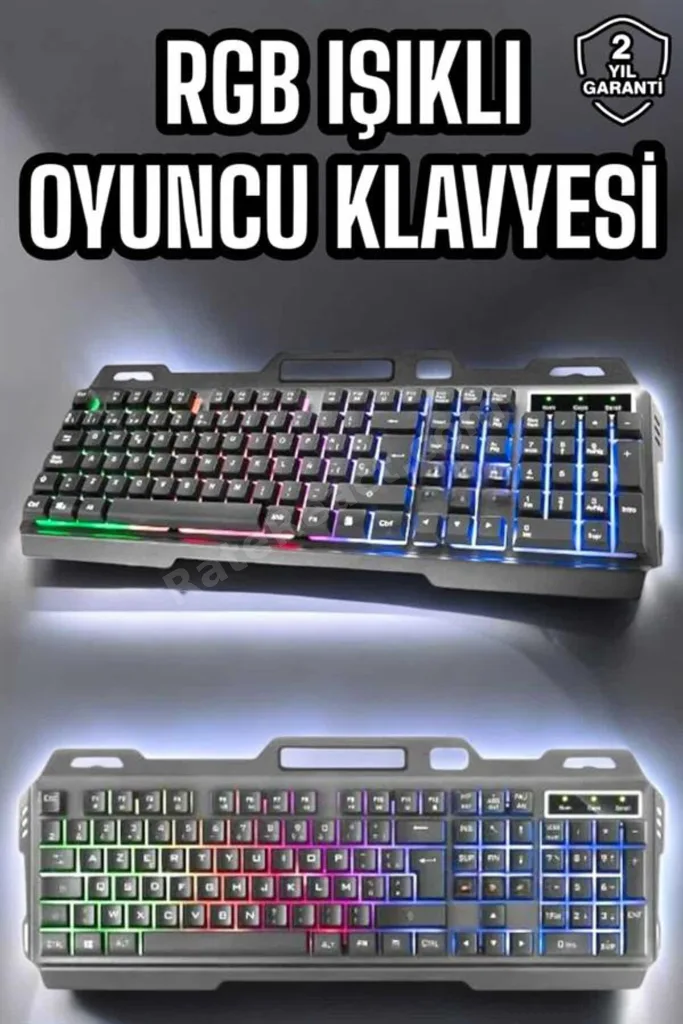 ACONCEPT Led Işıklı Klye Usb Girişli RGB Işıklı Q Klye (03419) Mouse Hediyeli