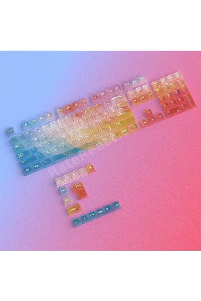 Nebula bulutu Keycaps Renkli Sisli Mekanik RGB Klavye Tuş Takımı