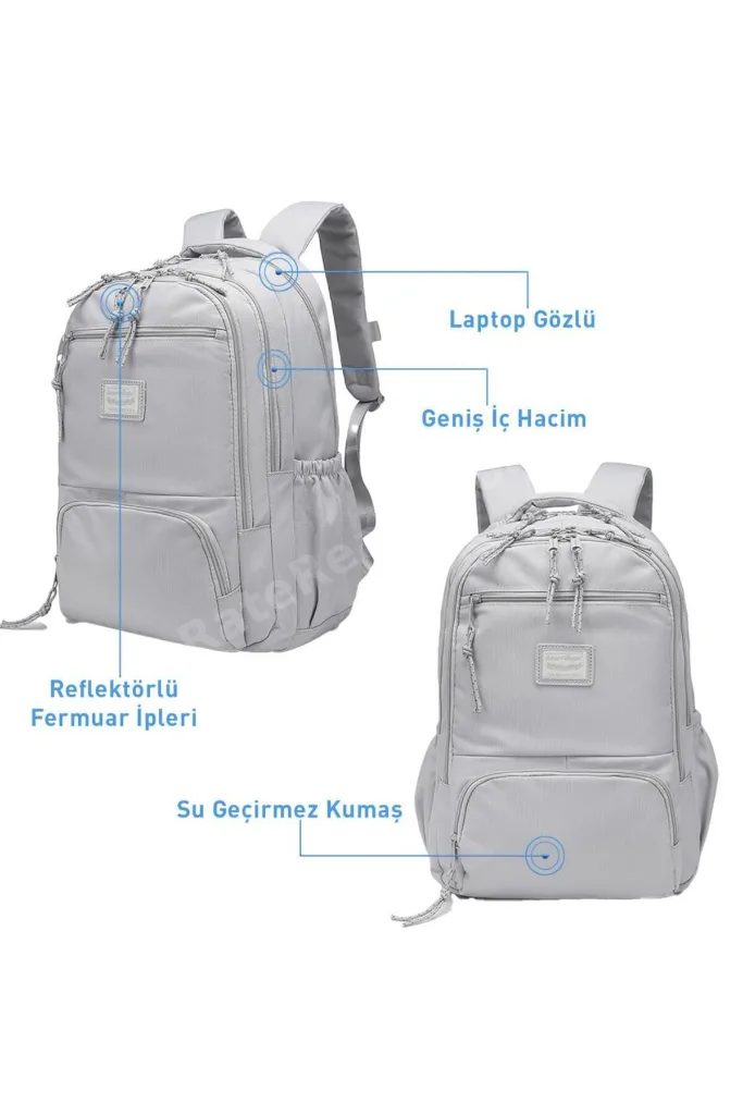 Sırt Çantası Okul Boyu Laptop Gözlü 3196