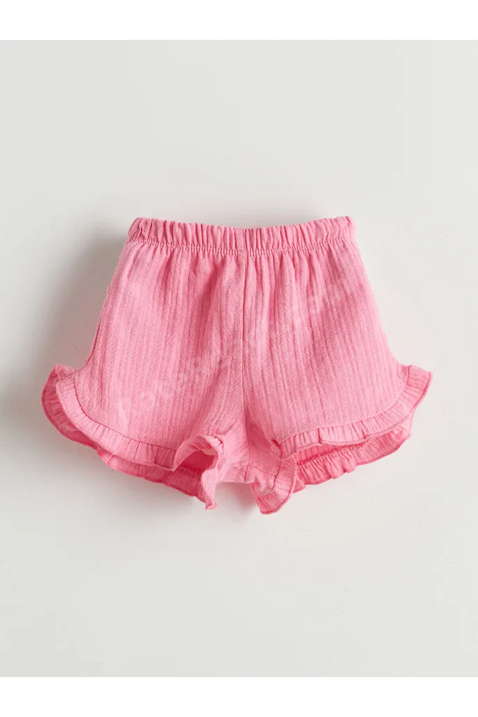 Yeni Sezon Beli Lastikli Basic Kiz Bebek Sort 2'li - S5J396Z1