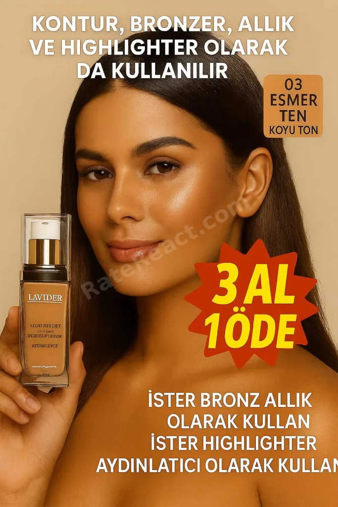 Pro Glow Liquid Illuminator Işıltılı Aydınlatıcı Bronzer 45 ml No:03 Esmer Ten (KOYU)