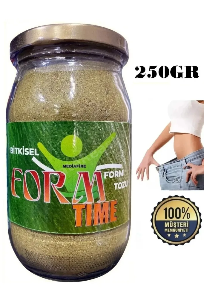 Formtime Detox Bitkisel Çay Toz 250 gr Yeşil Çay Biberiye Kiraz Sapı Mısır Püskülü Piren Otu Avakado
