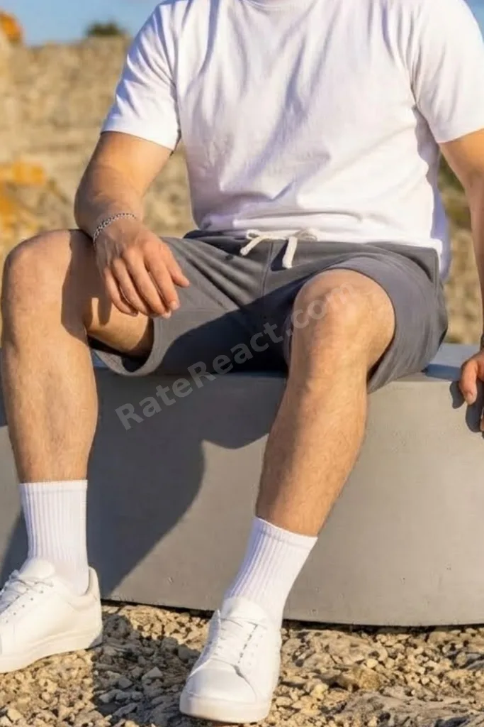 Erkek Pamuklu Casual Cepli Bol Füme Şort