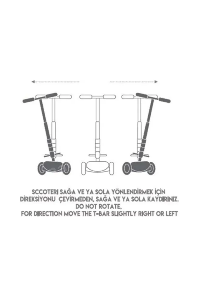 3 Tekerlekli Led Işıklı Scooter Mavi