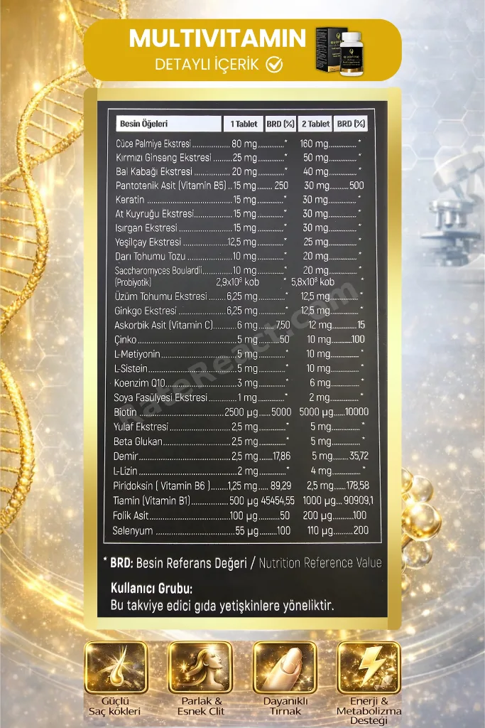 Quarine Saç, Tırnak, Cilt ve Vücut Vitamini - 12'li Avantaj Set (12 Aylık Bitkisel Kür)