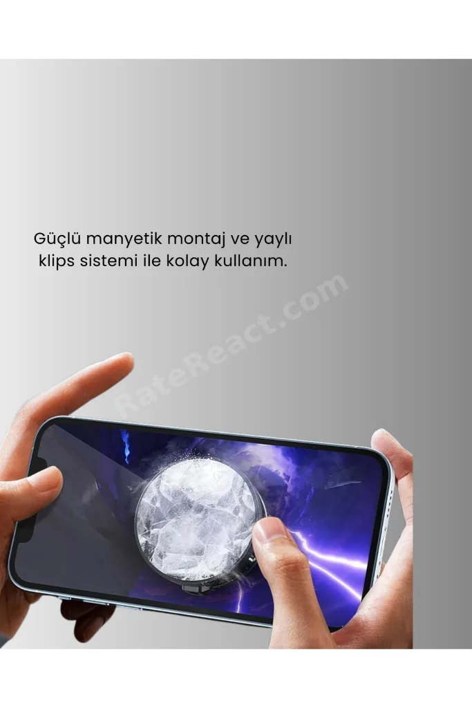 RGB Işıklı Sessiz Fanlı Telefon Soğutucu