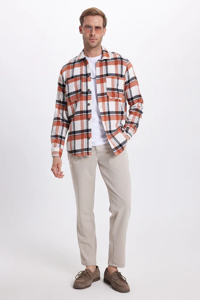 Erkek Slim Fit Dar Kesim Beli Lastikli Bağcık Detaylı Taş Pantolon