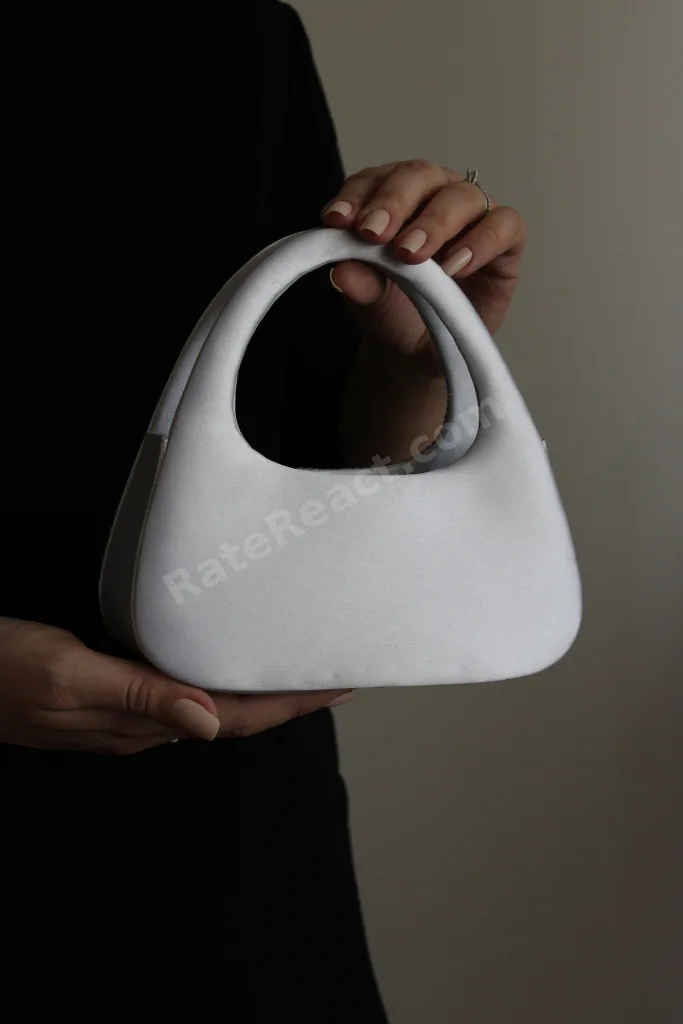 Gümüş Taş Detaylı Mini Abiye Çantası