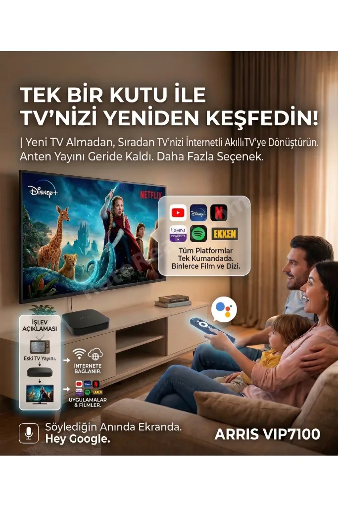 Arris 4K | Android 12 TV Box | Orijinal Lisanslı | Sesli Komutlu Kumanda | Akıllı Televizyon Kutusu