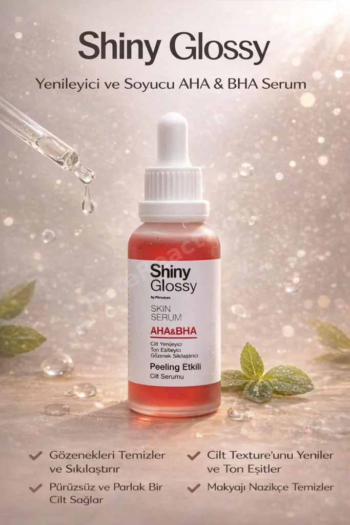 Strong Hair Gummy Saç Vitami 60 Adet + Shiny Glossy AHA BHA Etkili Cilt Serumu 30 ml HEDİYE