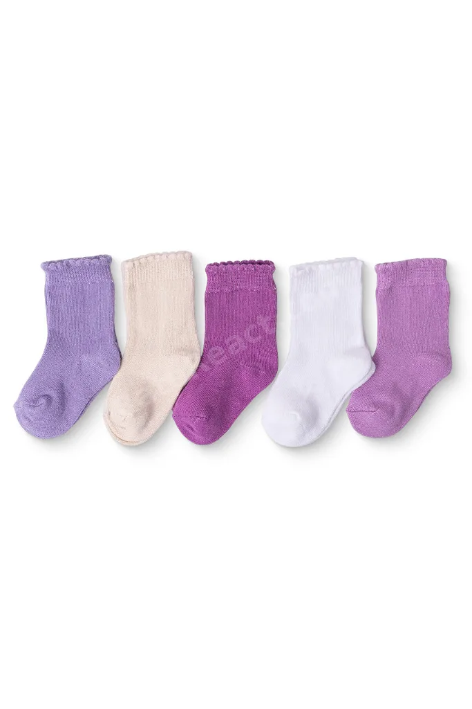 HelloBaby Kız Bebek 5li Soket Çorap Dinozor Baskılı