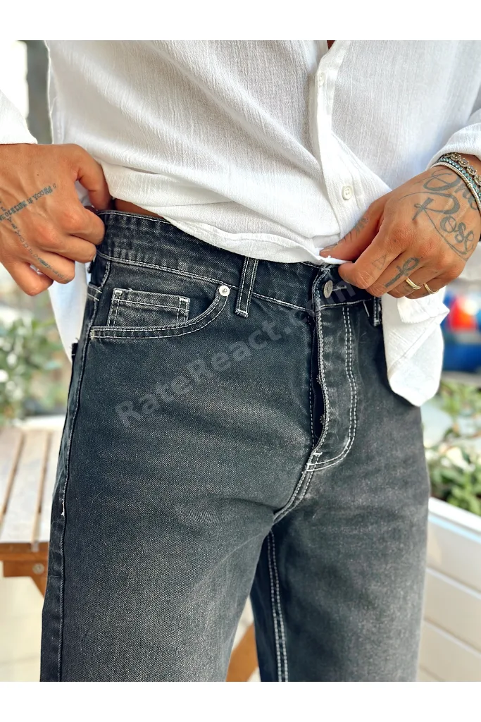 Regular Kalıp Kot Pantolon Siyah