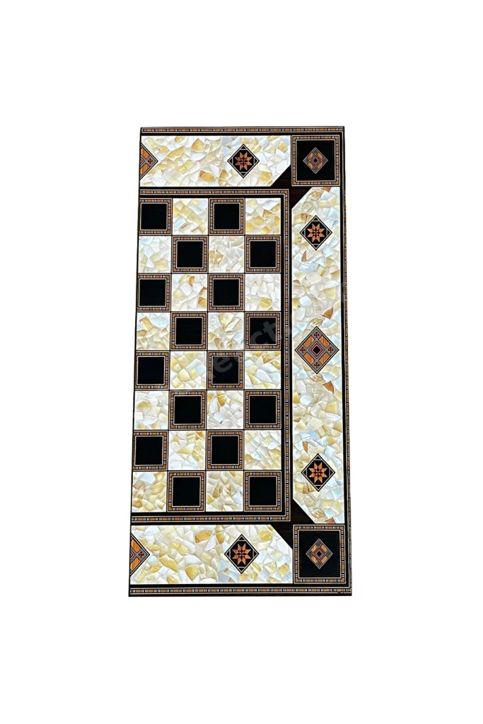 Marble Mermer Desenli Kaplama Tavla Orta Boy 44 X 44 cm