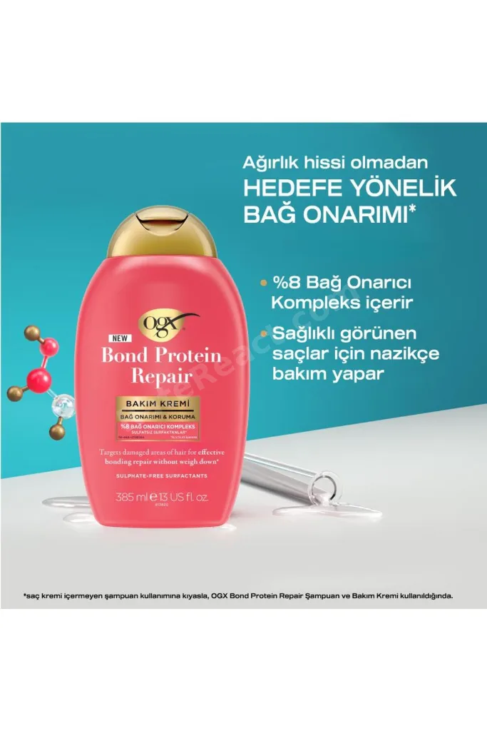 Bond Protein Repair Bağ Onarıcı Sülfatsız Şampuan 385 ml + Saç Bakım Kremi 385 ml