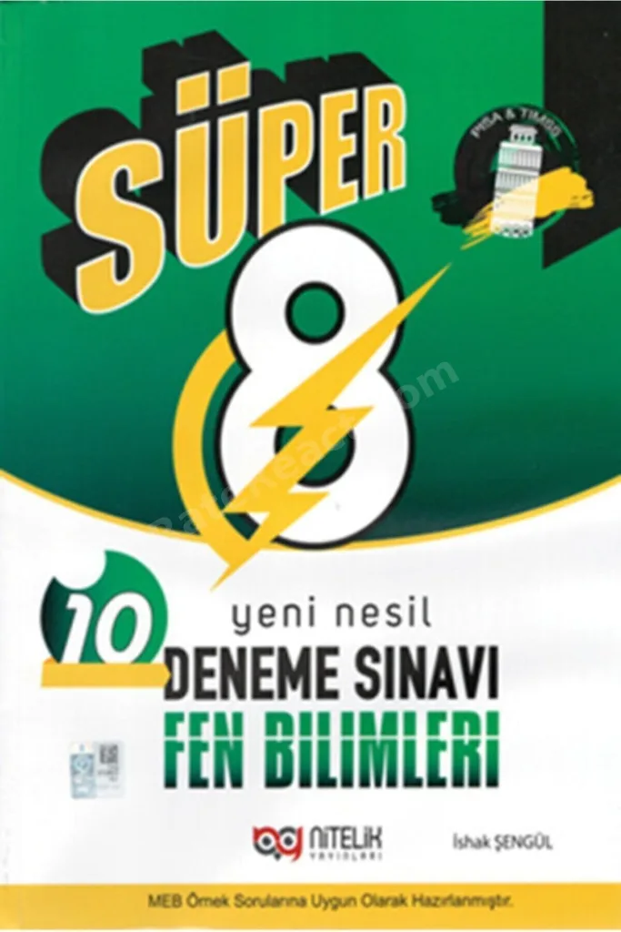 8.sınıf Yeni Nesil Süper Fen Bilimleri 10 Deneme Sınavı