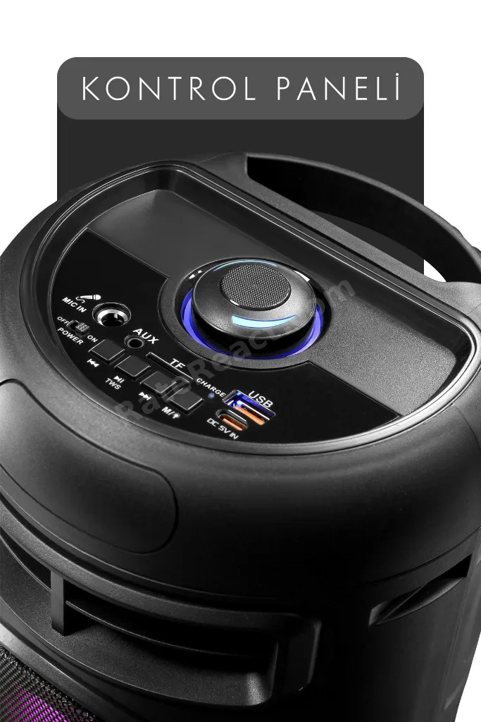 MXBoom Karaoke Mikrofonlu Bluetooth Hoparlör Parti Led Işıklı Ses Sistemi