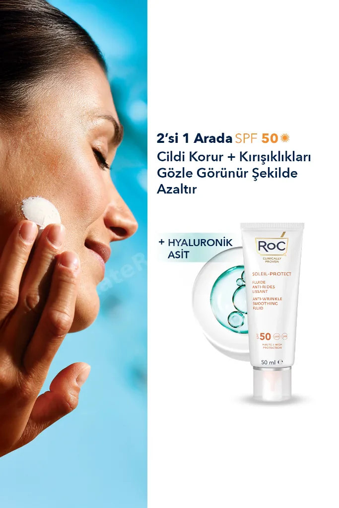 Soleil-Protect Anti-Wrinkle Kırışıklık Karşıtı Likit Güneş Kremi 50 Faktör 50ML