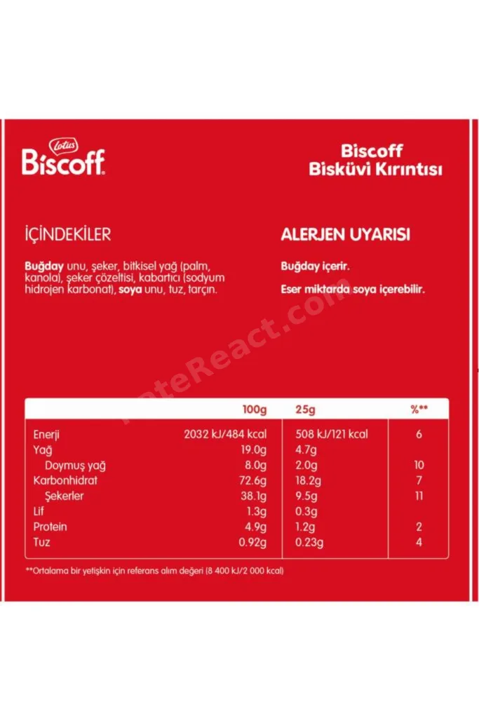 Biscoff Crumble Bisküvi Kırıntısı 750 GR X2