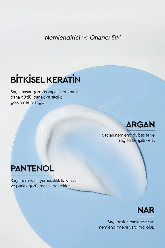 Nemlendirici & Canlandırıcı Bitkisel Saç Bakım Maskesi- Kuru ve Yıpranmış Saçlar