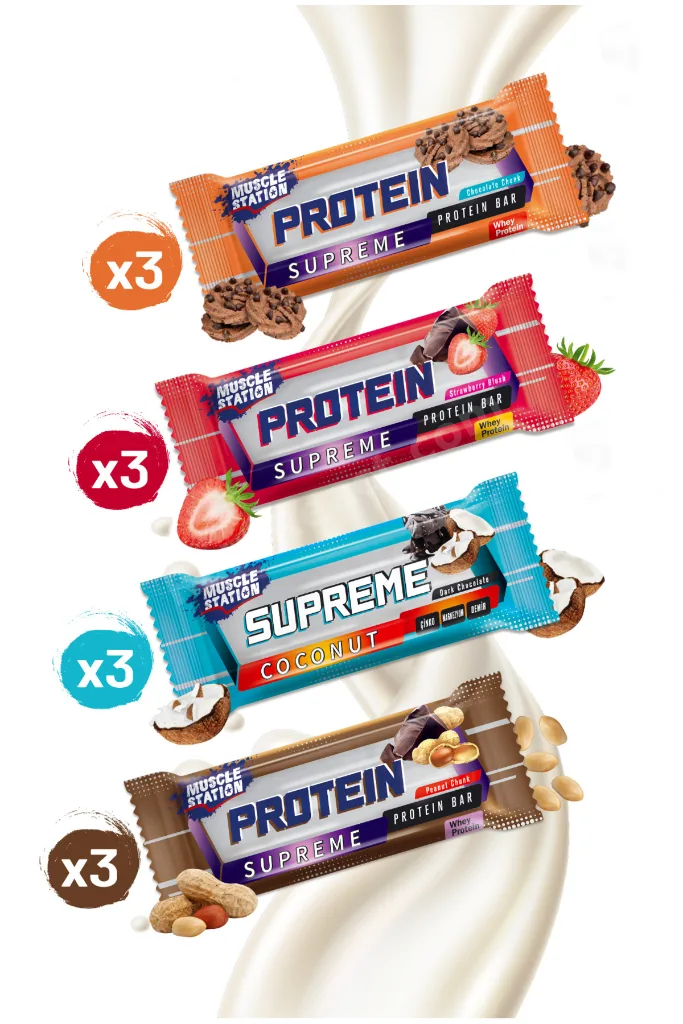 Musclestation Supreme Protein Bar Karışık Paket (12'li)