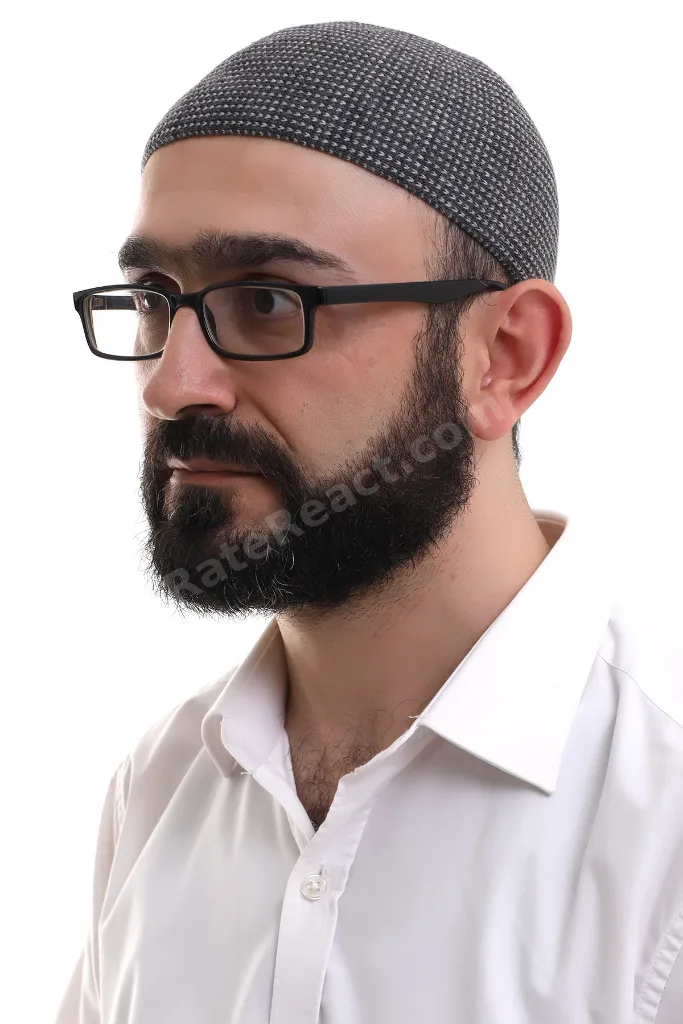 Siyah Kışlık Nokta Desenli Orlon Namaz Takkesi