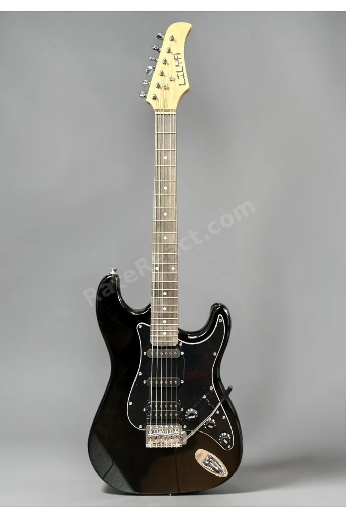 Elektro Gitar Hss Manyetik Black Picguard 4/4 Kılıf Kablo Pena Askı Hediyeli