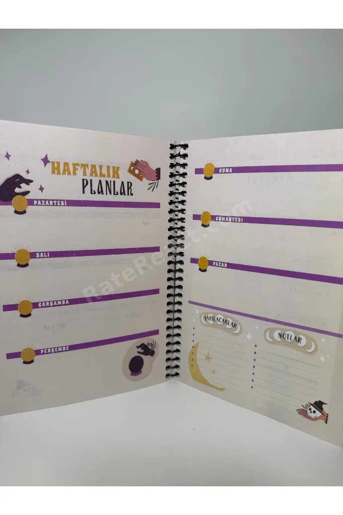MANİFEST AJANDAM-SÜRESİZ HAFTALIK-STICKERLI-ÇOKRENKLİ