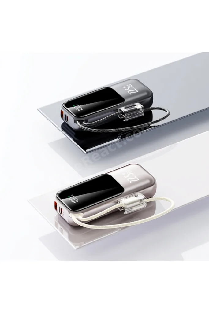 CP-01 10.000mAh 22.5W Süper Hızlı Şarj Powerbank - Ultra Kompakt ve Kordon Kablolu
